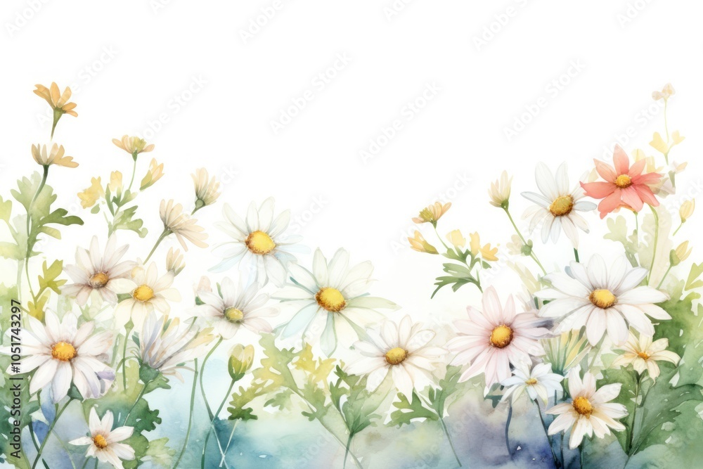 Fototapeta premium Daisy backgrounds blossom pattern.