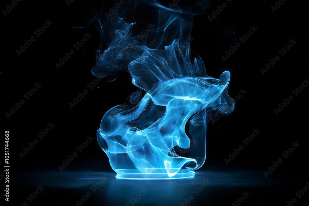 smoke hologram swirling smoke with realistic transparency and mo smoke hologram swirling smoke with realistic transparency and mo