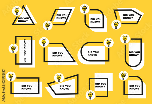 Did you know badge collection with light bulb icons