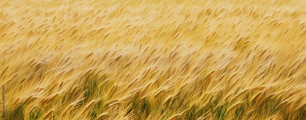 Golden wheat field sways gently in the breeze under a bright blue sky during the warm summer months, showcasing nature's beauty Golden wheat field sways gently in the breeze under a bright blue sky during the warm summer months, showcasing nature's beauty