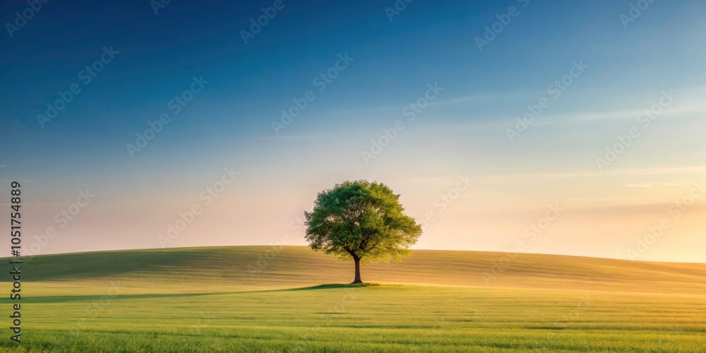 Fototapeta premium Minimalist Photography of Tranquil Nature Scenes with Simple Composition, Soft Colors, and Calming Elements for Serenity and Peaceful Environments