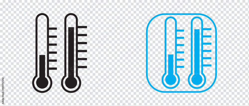 Temperature icon set. High and low, Hot, cold thermometer icon vector, vector illustration. Temperature icon set. High and low, Hot, cold thermometer icon vector, vector illustration.