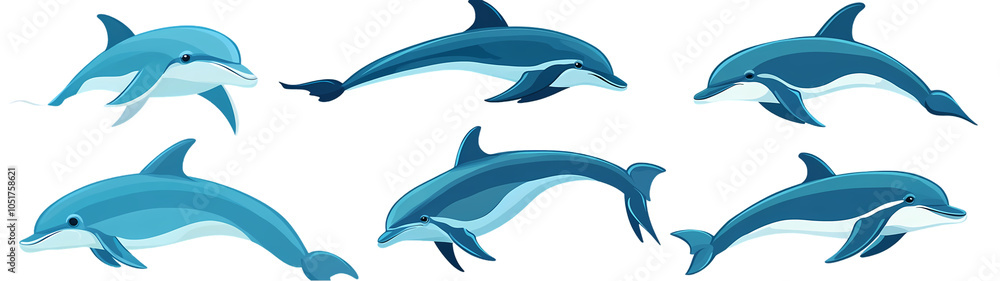 Obraz premium A blue dolphin