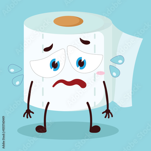 cute depressed expression of olive character