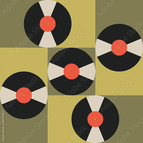 Vynil. Musical poster for your design. Music design elements for card, invitation, flyer. Music cover. Music background vector illustration. Vinyl records. Sound.