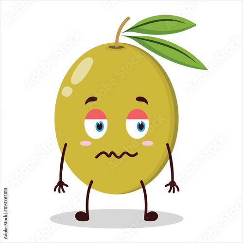 cute nope expression of olive character