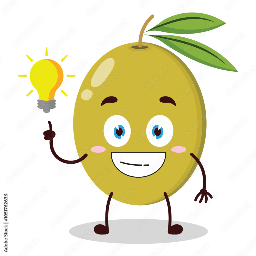 cute creative expression of mung bean with shiny lamp cartoon character cute creative expression of mung bean with shiny lamp cartoon character