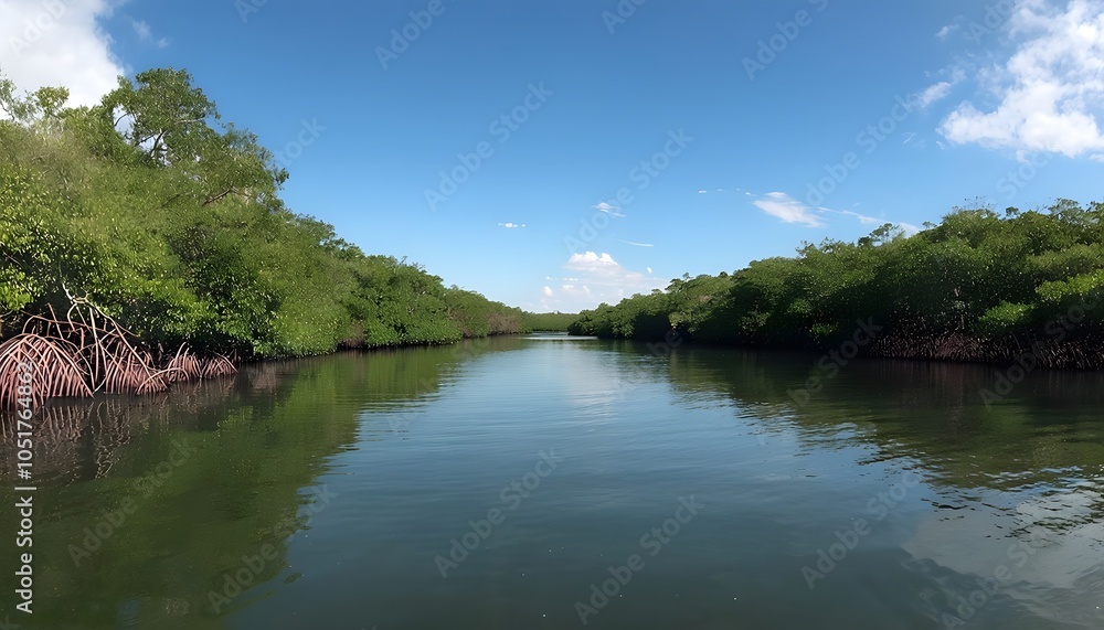Obraz premium Mono River Reflections