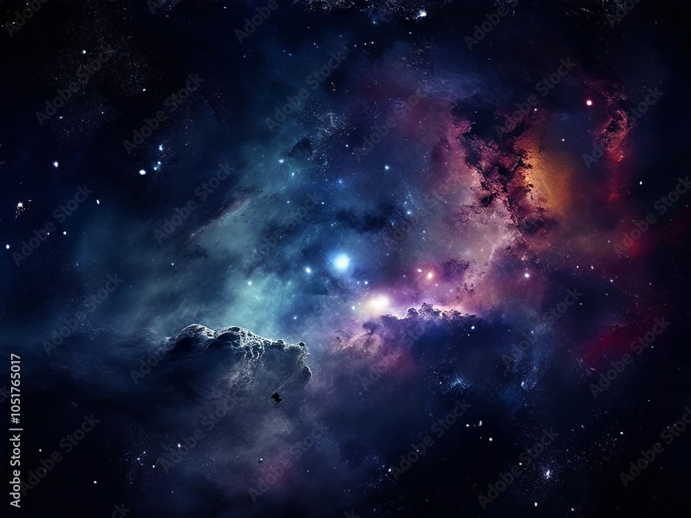 Beautiful universe and nebula. Generative AI (생성형 AI) Beautiful universe and nebula. Generative AI (생성형 AI)