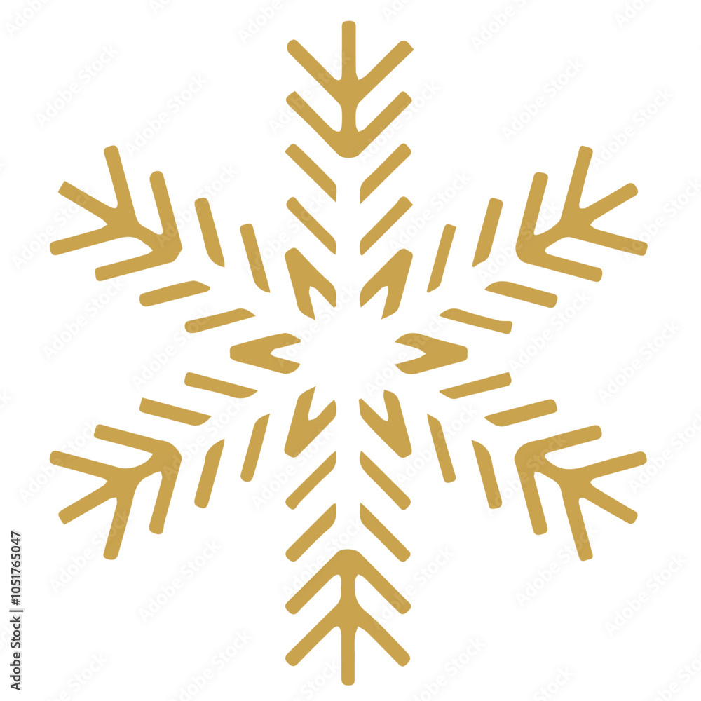 Snowflake golden white shape lines winter season decoration illustration Snowflake golden white shape lines winter season decoration illustration