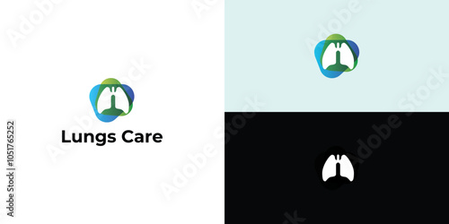 Lungs logo.  lungs  care logo designs for medical service and consult