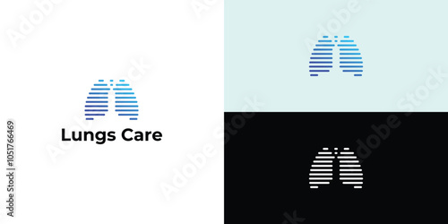 Lungs logo.  lungs  care logo designs for medical service and consult