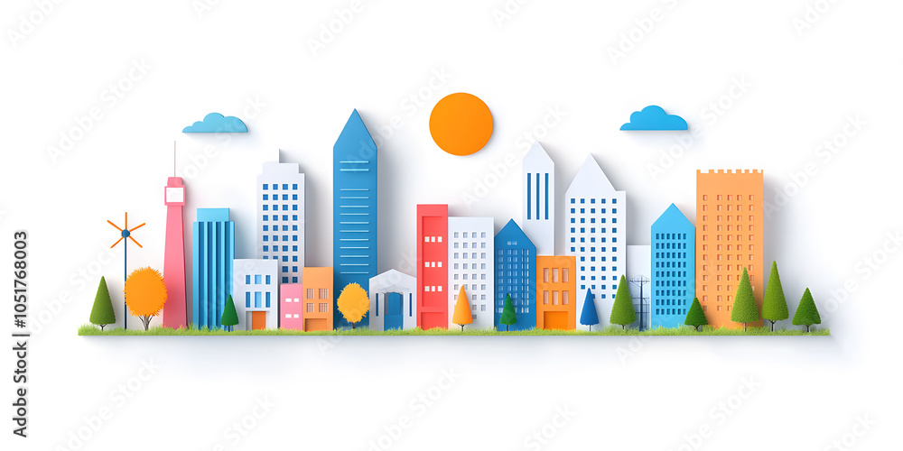 3d big city cityline with with skyscrapers long panorama background layout. 3d big city cityline with with skyscrapers long panorama background layout.