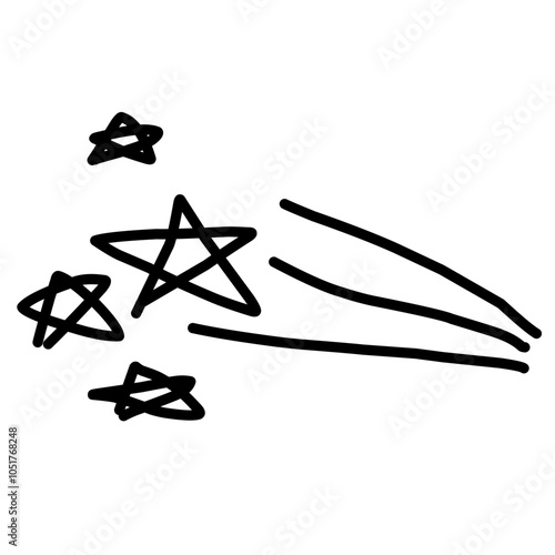 black and white stars