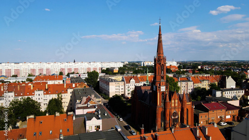 view panorama city architecture ancient Europe Legnica Poland photo