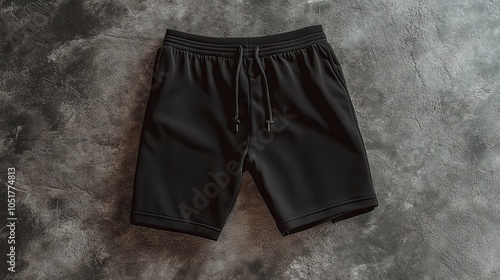 Black Drawstring Shorts: Men's Casual & Comfortable Athletic Shorts photo