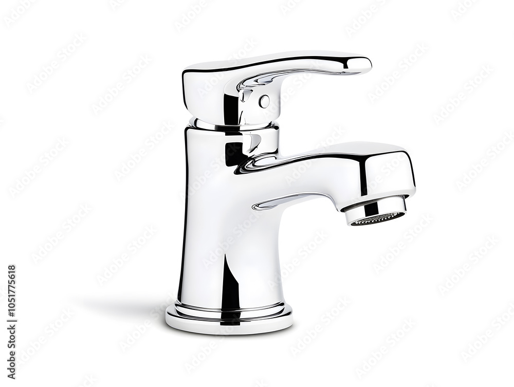 Bathroom sink faucet, isolated on white background Bathroom sink faucet, isolated on white background