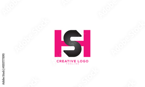 Free Download SH HS Abstract initial monogram letter alphabet logo design - GFXLoad