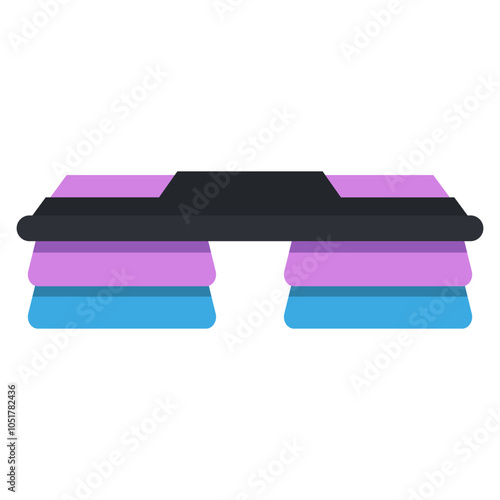 Aerobic platform vector cartoon illustration isolated on a white background.