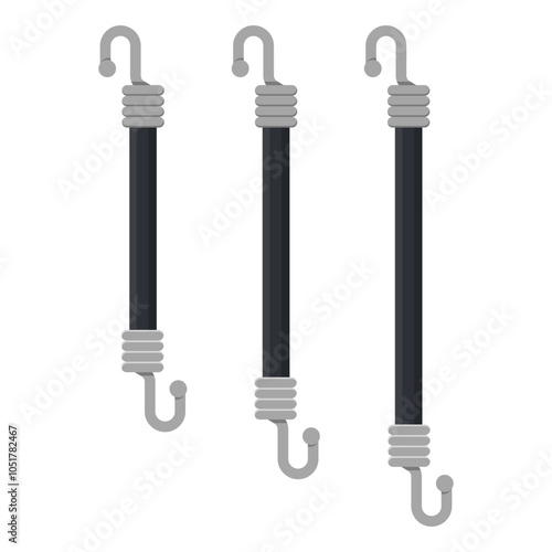 Small bungee cord vector cartoon illustration isolated on a white background.