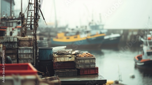 Fishing Boats at Harbor photo