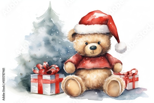 Christmas paper bear toy.