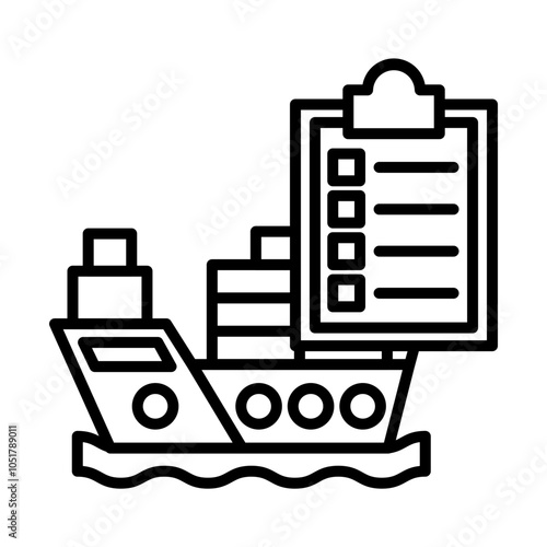 Shipping Manifest line icon