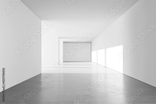 Minimal Clean White Background in Large Empty Space