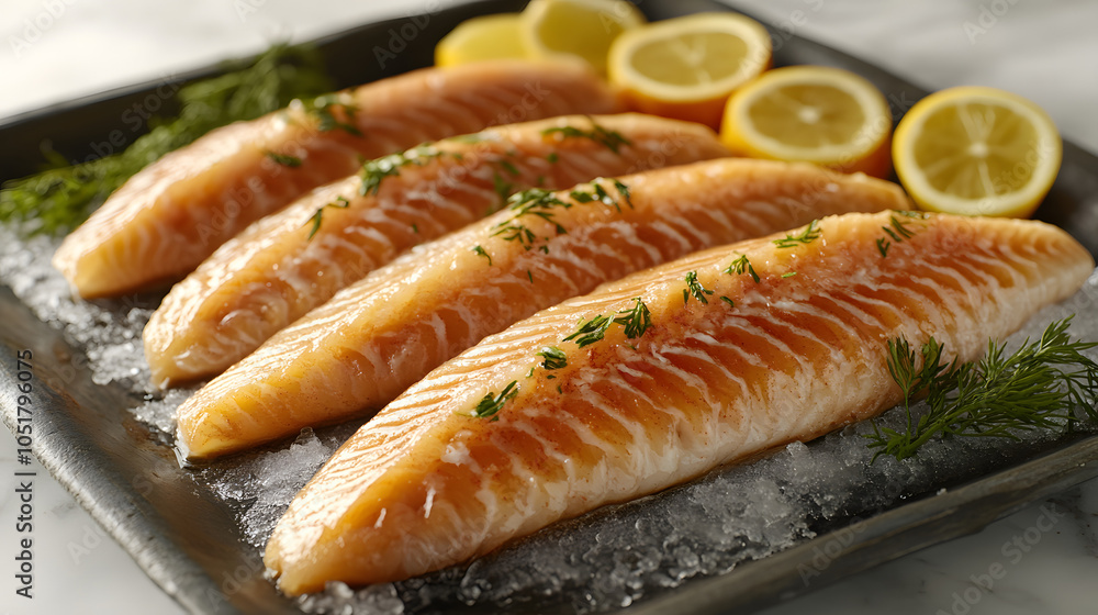 Elegantly Packaged Frosted Grouper Fillet Ready for Gourmet Meal Preparation Elegantly Packaged Frosted Grouper Fillet Ready for Gourmet Meal Preparation