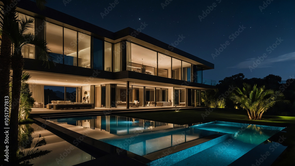 Fototapeta premium pool at night