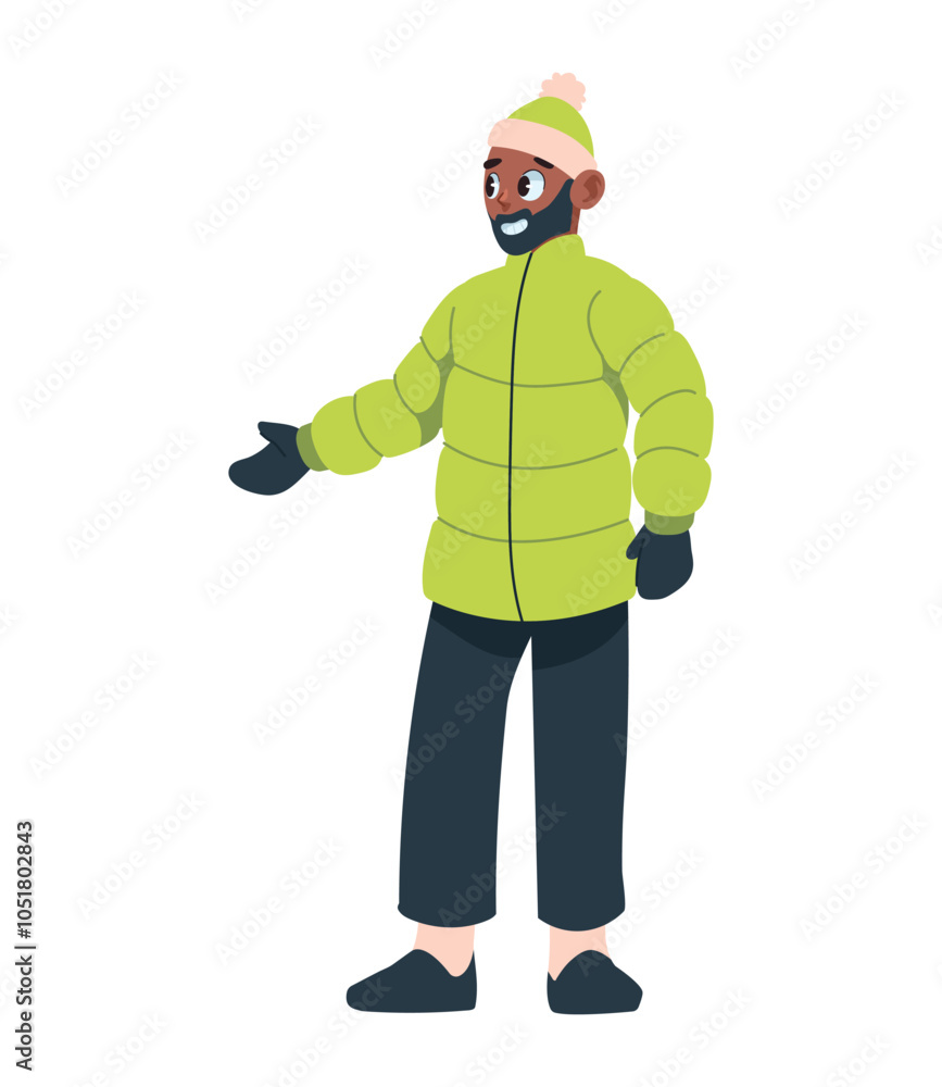 adult man wearing winter clothes adult man wearing winter clothes