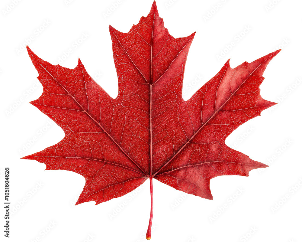 A red maple leaf with glitter on it A red maple leaf with glitter on it