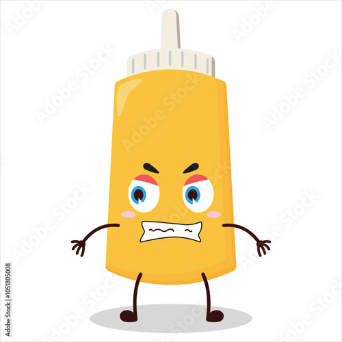 cute angry expression of mayonnaise character