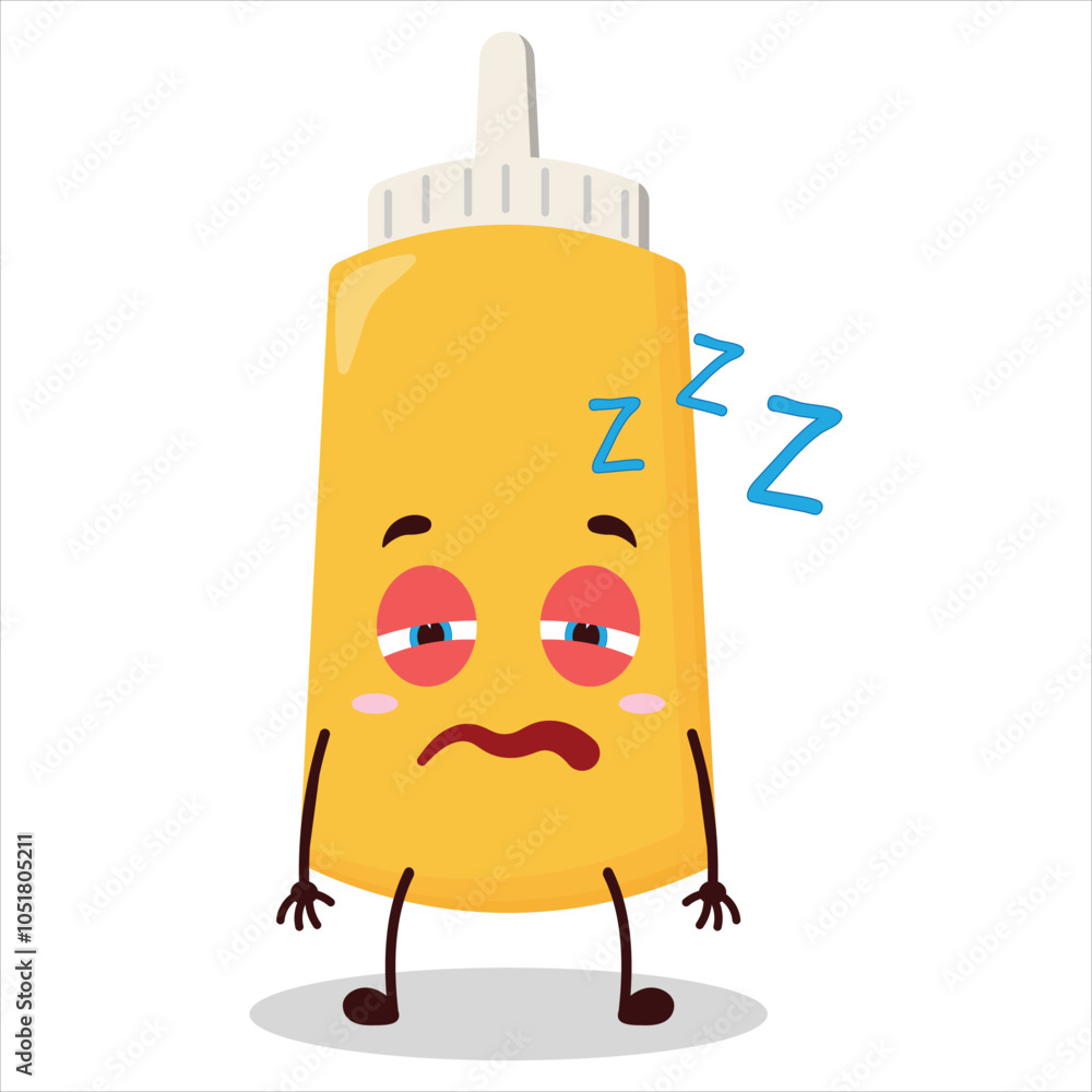 cute sleepy expression of mayonnaise character cute sleepy expression of mayonnaise character