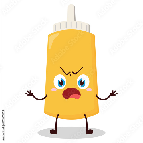 cute why expression of mayonnaise character
