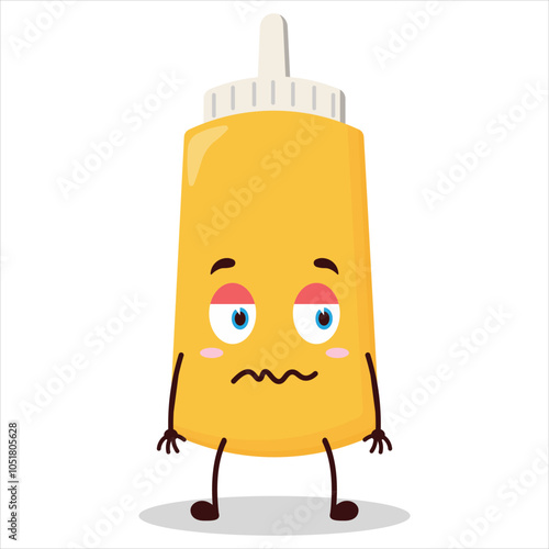 cute nope expression of mayonnaise character