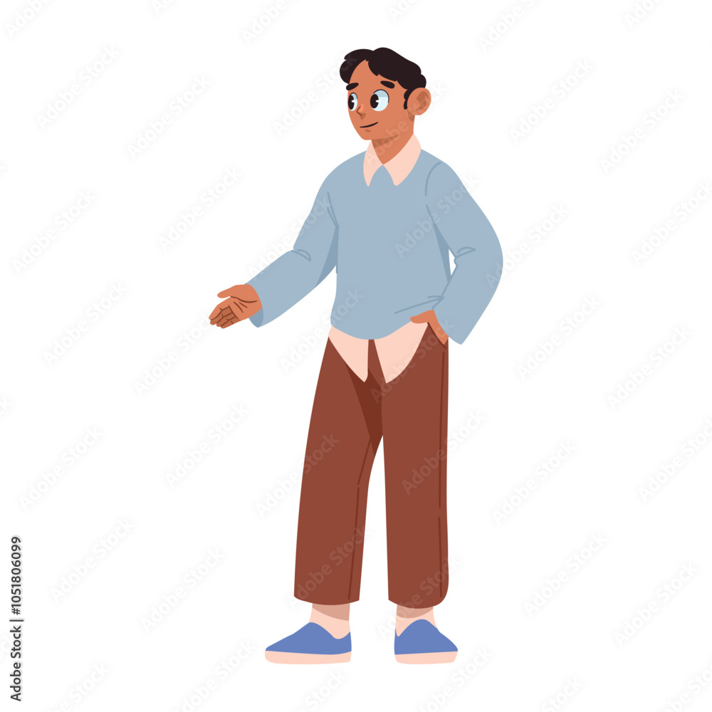 man standing wearing autumn clothes man standing wearing autumn clothes
