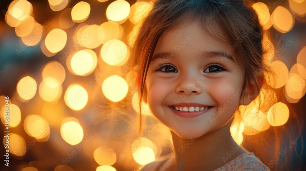 A child with a glowing smile, their happiness shining brightly in a joyful moment. A child with a glowing smile, their happiness shining brightly in a joyful moment.