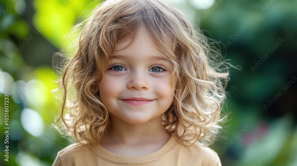 A charming youngster smiling sweetly, capturing the delightful innocence of childhood A charming youngster smiling sweetly, capturing the delightful innocence of childhood