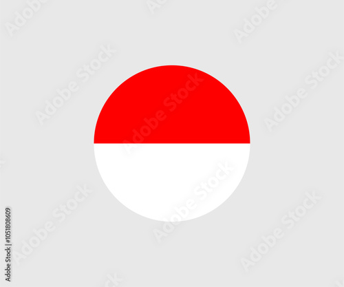 Indonesia, indonasian circle flag icon. Flag ribbon indonesian vector design and illustration.
