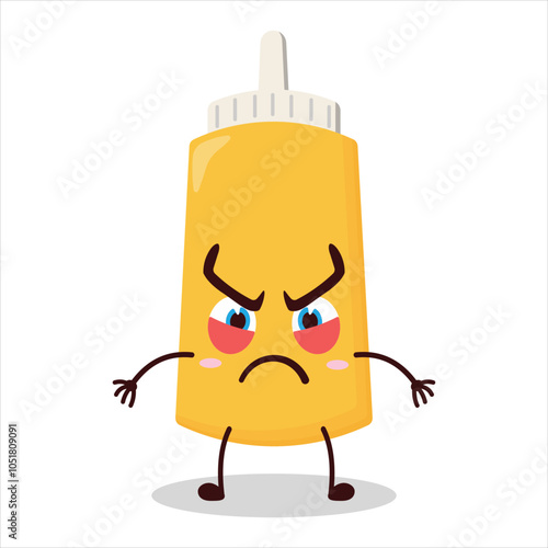 cute provoked expression of mayonnaise character