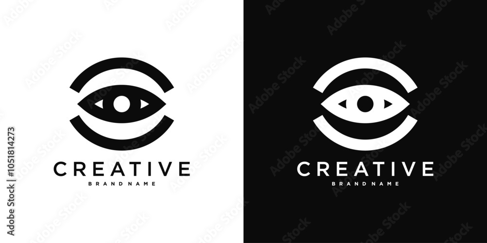 Naklejka premium Eye care logo design. Premium Vector