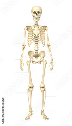 Types of bone fractures medical skeleton anatomy educational PNG illustration. Medical science isolated with white highlights, png photo