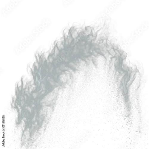 white dust powder paint explosion splash shape isolated on white background ai generated graphical resources photo