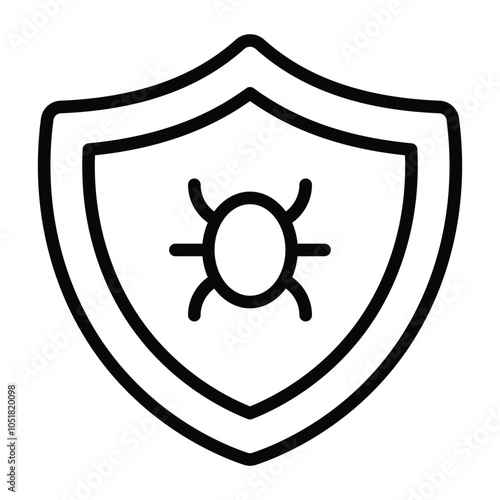  Simple Antivirus icon. The icon can be used for websites, print templates, presentation templates, illustrations, etc