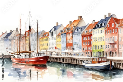 Copenhagen watercraft waterfront sailboat.