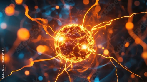 Electric Current Flowing Through Stylized Visuals