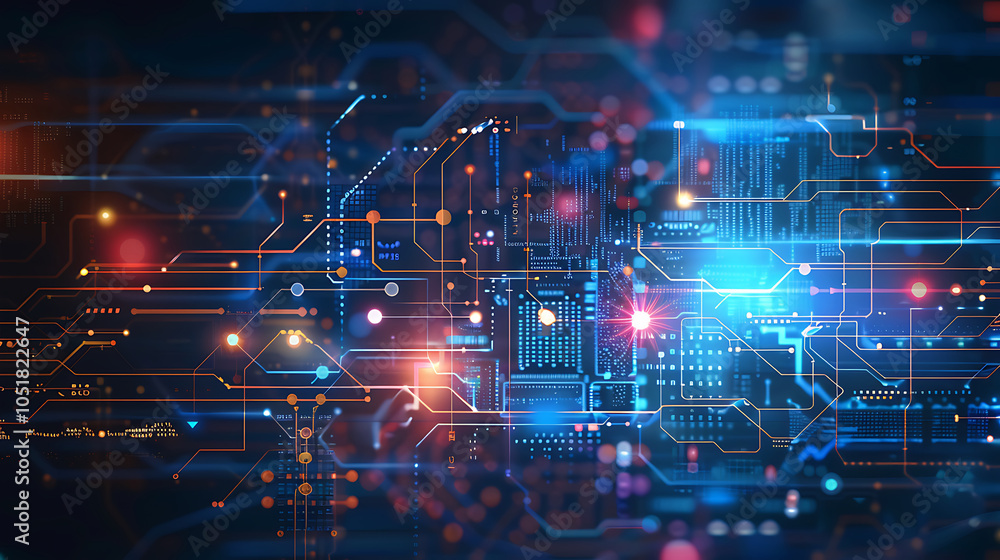 Naklejka premium technology banner