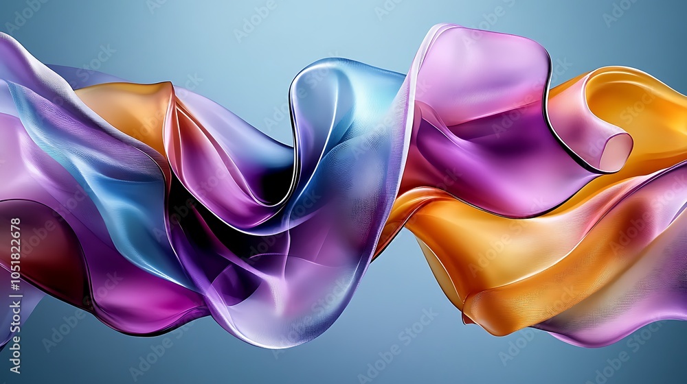 Obraz premium Colorful flowing fabric