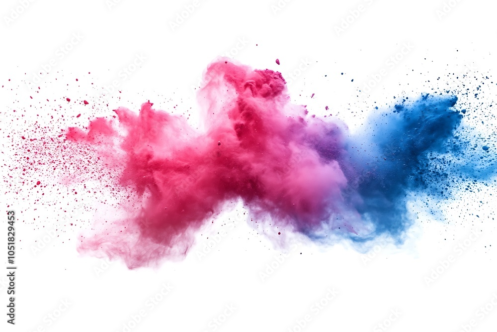 Colored powder explosion on background. Abstract closeup dust on backdrop. Colorful explode. Paint holi isolate on white. Colored powder explosion on background. Abstract closeup dust on backdrop. Colorful explode. Paint holi isolate on white.